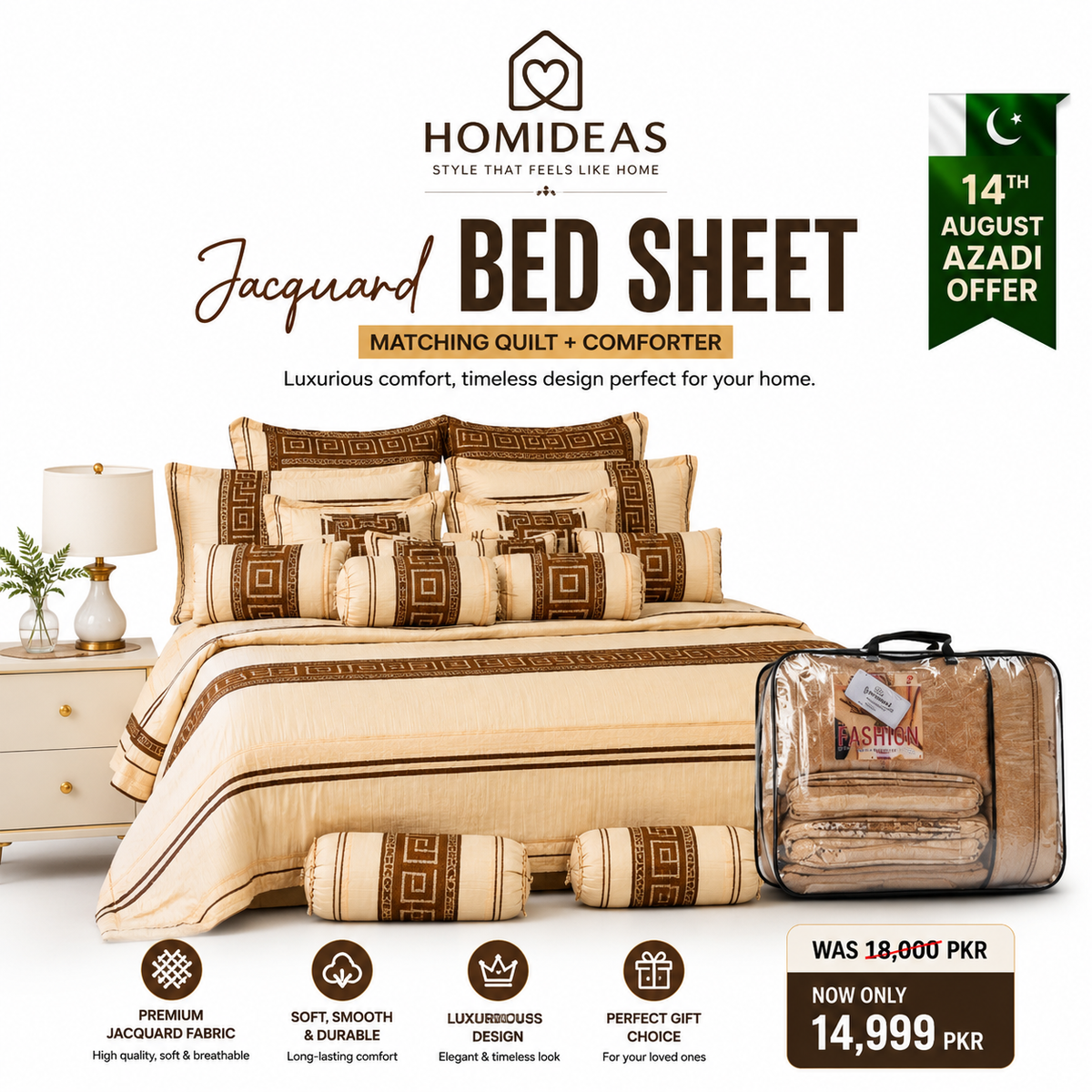 Premium Designer Bed Sheet Set