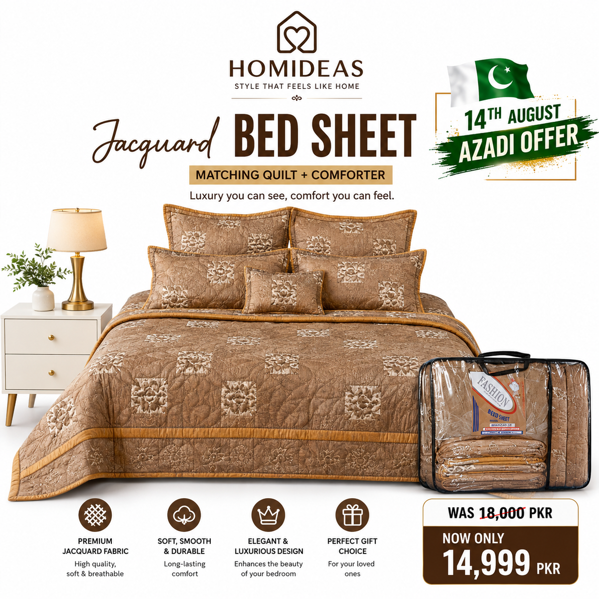 Luxury Jacquard Bed Sheet Set