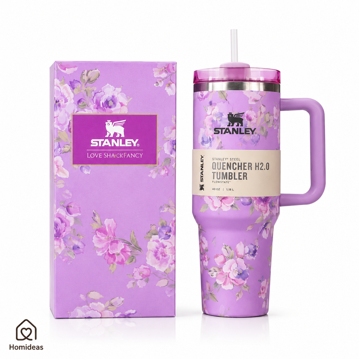 STANELY Tumbler with Handle & Straw