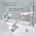 Rotating Faucet Extender Aerator with Dual Water Flow Modes