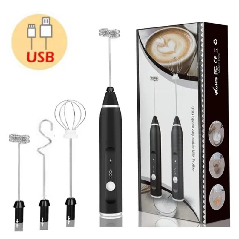 Coffee Milk Frother with Dual Whisks